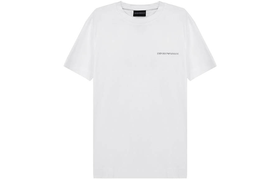 EMPORIO ARMANI T Shirts Men's White Crew Neck Moderate Straight Fit