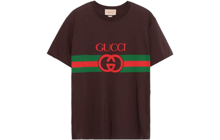 GUCCI 【Replicated_PMAR try-onPrevious Season】logo-print cotton T-shirt
