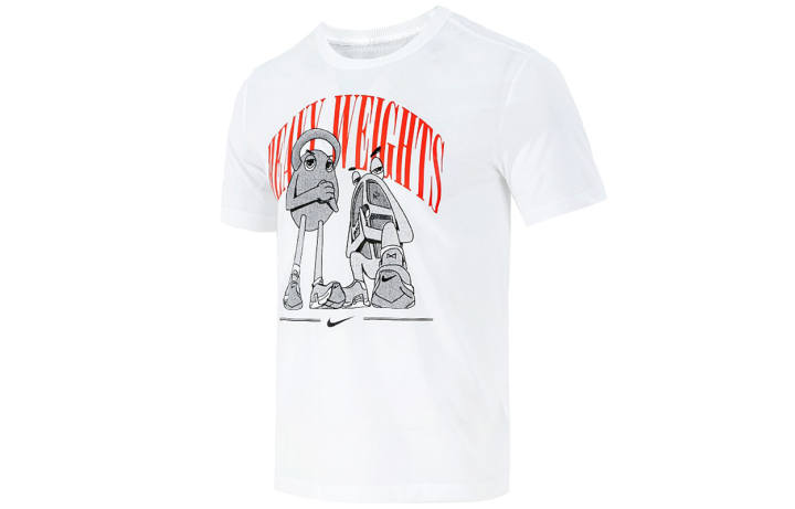 Nike Nike T Shirts Men's White Crew Neck Moderate Straight Fit
