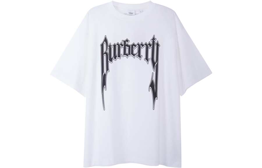 Burberry SS23 Men's Gothic Logo Print T-shirt White