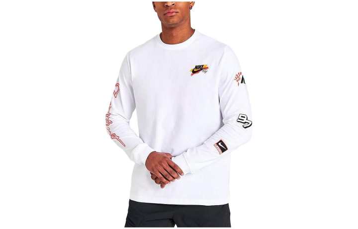 Nike Nike T Shirts Men's White Crew Neck Moderate Straight Fit
