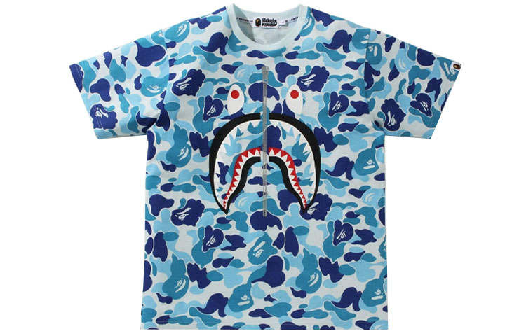 A BATHING APE Bape Big Abc Camo Shark Tee