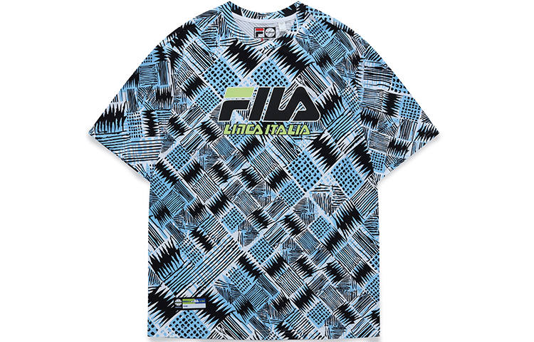 FILA FUSION Drop Shoulder Sleeve T Shirt Men's Breeze Coconut Grove
