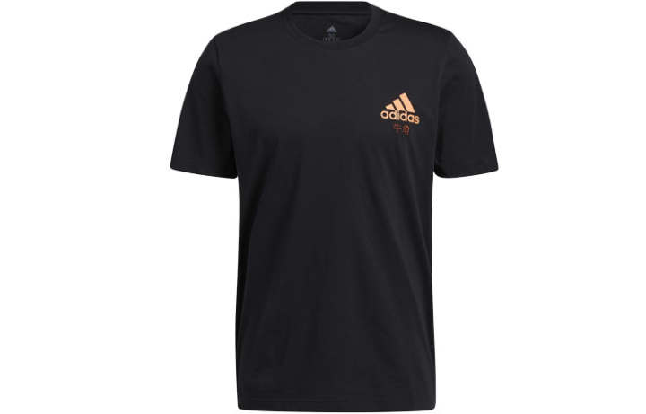 Adidas Adidas T Shirts Men's Black Crew Neck Moderate Straight Fit