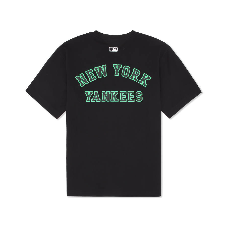 MLB New York Yankees T Shirts Unisex Black Crew Neck Moderate