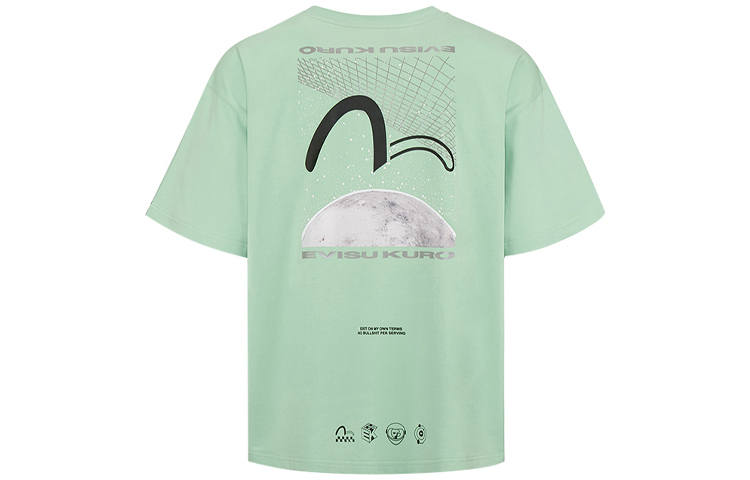 EVISU T Shirts Men's Crew Neck Moderate Straight Fit