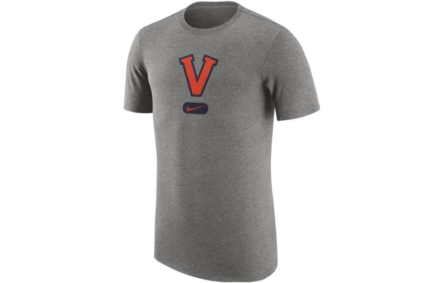 Nike Nike T Shirts Men's Gray Crew Neck Moderate Straight Fit