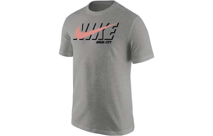 Nike Nike T Shirts Men's Light Gray Crew Neck Moderate Straight Fit