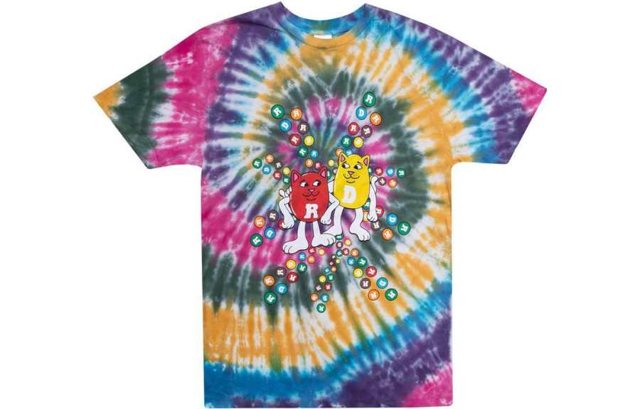 RIPNDIP T Shirts Men's Multicolor Crew Neck Moderate Straight Fit