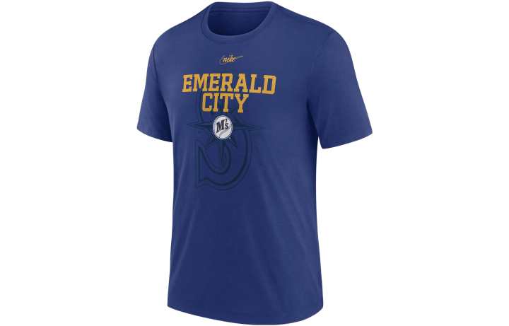 Nike Nike T Shirts Men's Blue Crew Neck Moderate Straight Fit
