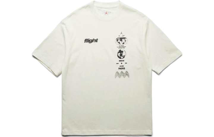 Nike Nike T Shirts Men's Ecru Crew Neck Moderate Straight Fit