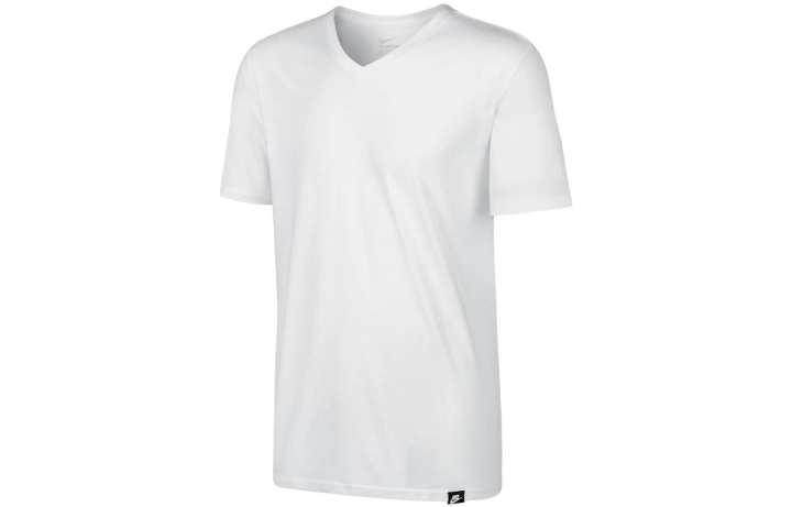 Nike Nike T Shirts Men's White V Neck Moderate Straight Fit