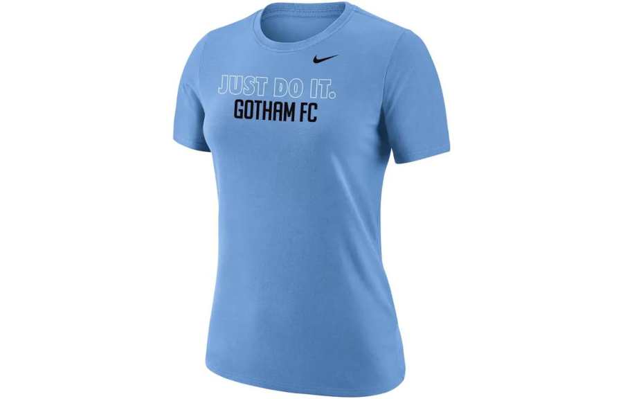 Nike Nike T Shirts Men's Sky Blue Crew Neck Moderate Straight Fit