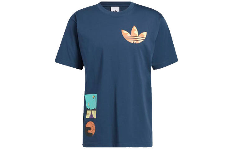Adidas Originals T Shirt Men's Marine Blue