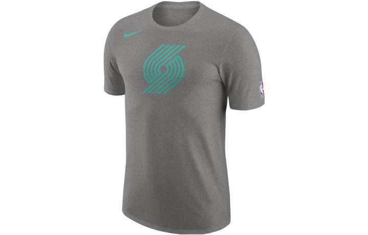 Nike Nike T Shirts Men's Gray Crew Neck Moderate Straight Fit