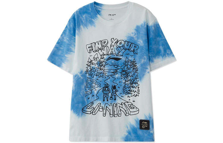Li-Ning Li Ning Sports Fashion Collection T Shirt Unisex Blue