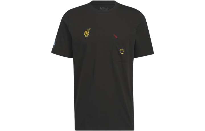 Adidas Adidas T Shirts Men's Black Crew Neck Moderate Straight Fit