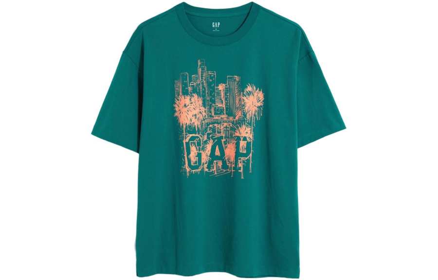 GAP SS23 T Shirt Men's Forest Green