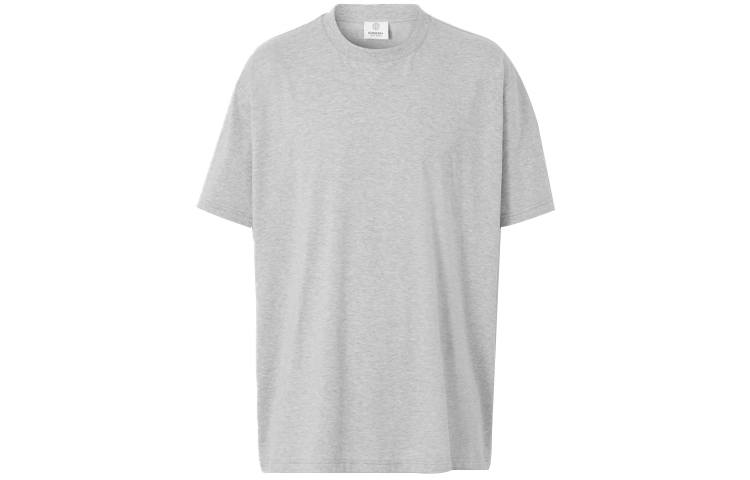 Burberry T Shirts Men's Gray Crew Neck Moderate