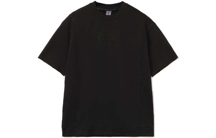 Li-Ning Li Ning T Shirts Men's Black Crew Neck Moderate Straight Fit