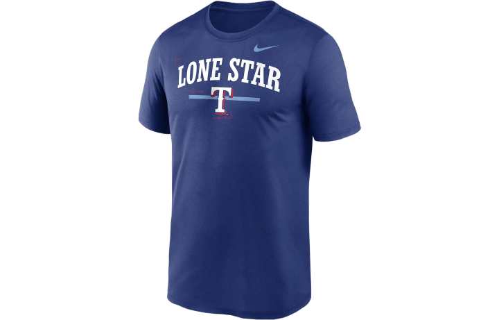 Nike Nike T Shirts Men's Blue Crew Neck Moderate Straight Fit