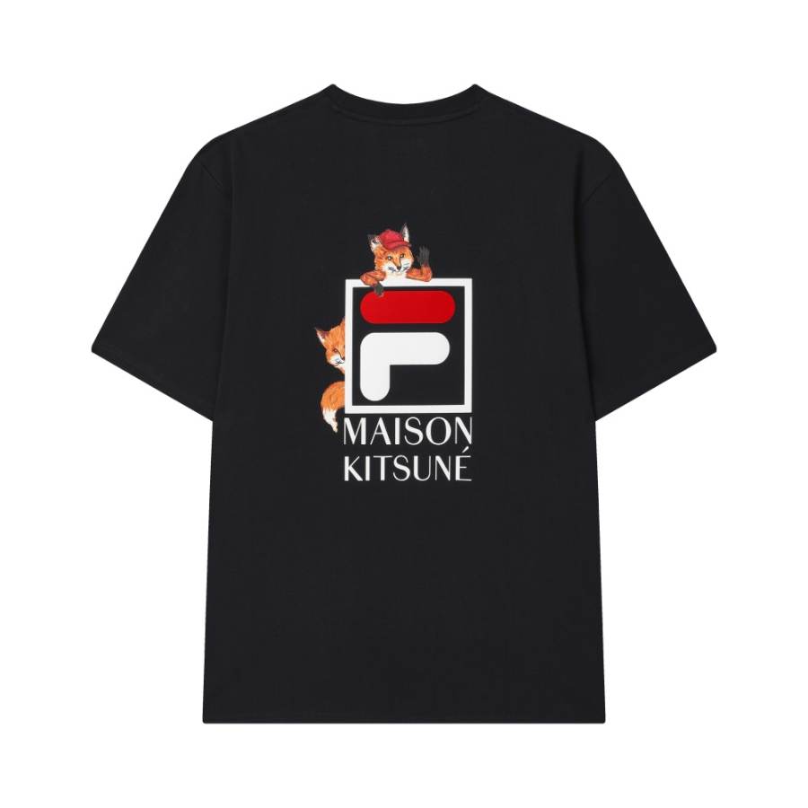 FILA x Maison Kitsune Little Fox T Shirt Unisex Legend Blue