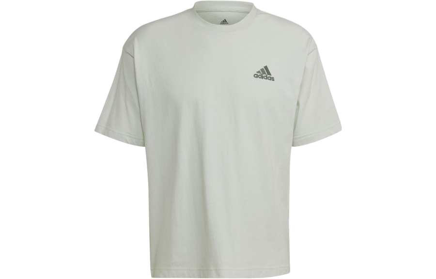 Adidas Adidas T Shirts Unisex Light Green Crew Neck Moderate Straight Fit