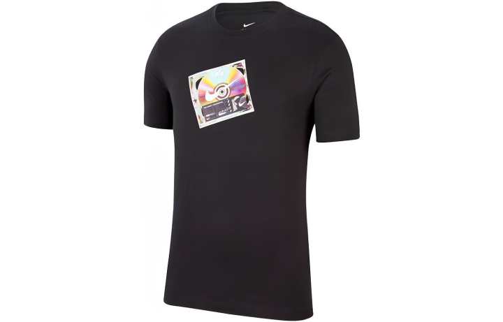Nike Nike T Shirts Men's Black Crew Neck Moderate Straight Fit