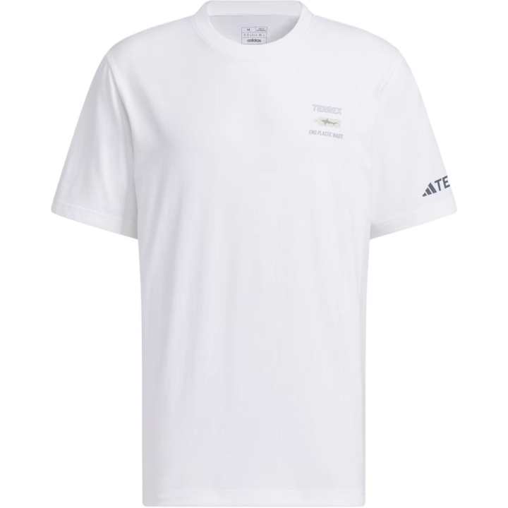 Adidas Adidas T Shirts Men's White Crew Neck Moderate Straight Fit