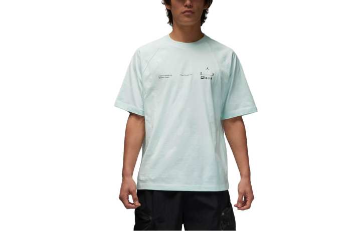 Jordan Jordan T Shirts Men's Slight Green Crew Neck Moderate Straight Fit