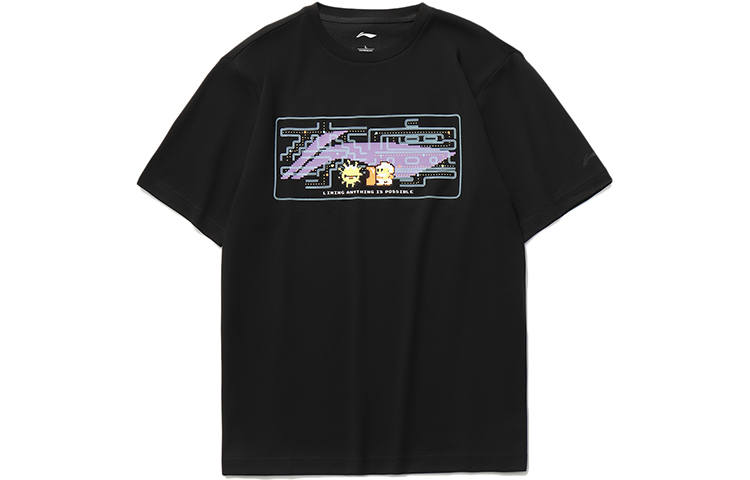 Li-Ning Li Ning Sports Fashion Collection T Shirts Unisex Crew Neck Moderate Straight Fit