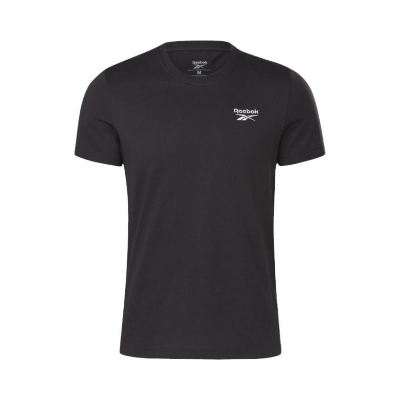 Reebok T Shirts Men's Black Crew Neck Moderate Straight Fit