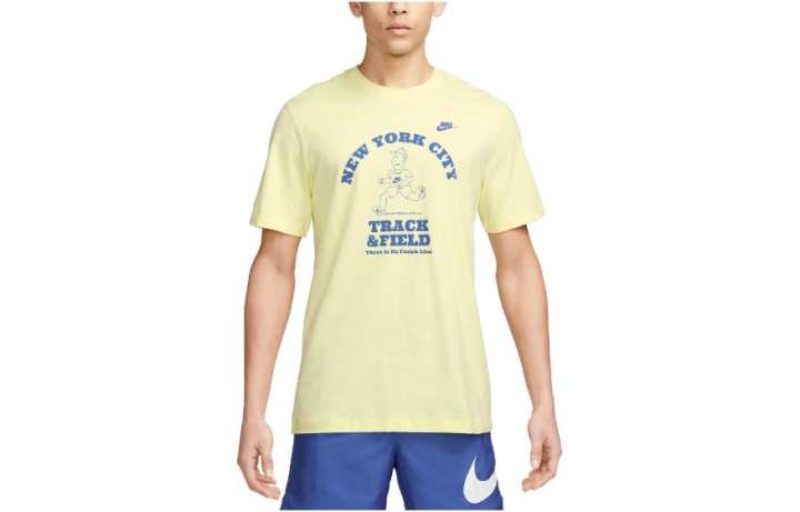 Nike Nike T Shirts Men's Yellow Crew Neck Moderate Other