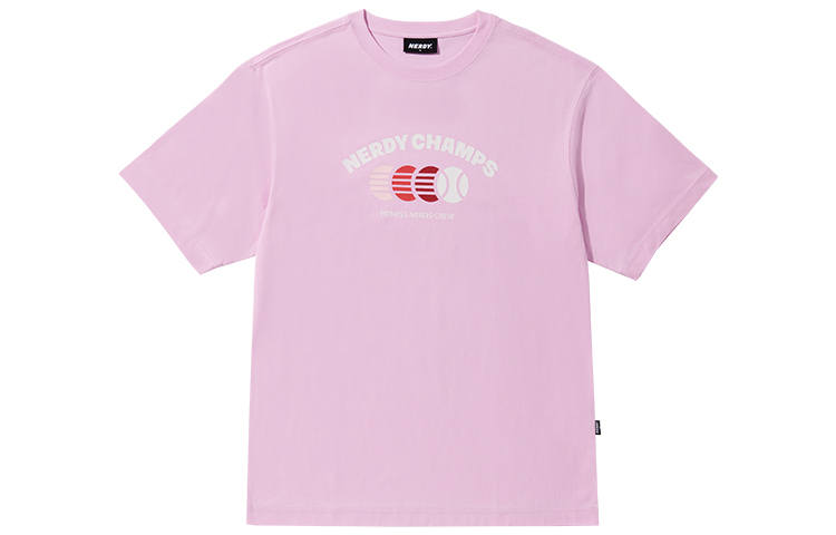 Nerdy T Shirts Unisex Pink Crew Neck Moderate Straight Fit