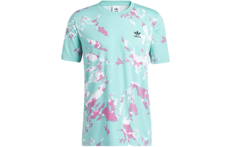 Adidas Originals Peak TaiChi T Shirts Men's Sour Green Crew Neck Moderate Straight Fit