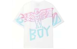 Boy London T Shirts Men's White Crew Neck Moderate Heavyweight
