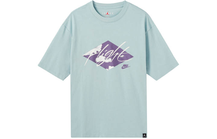 Jordan Jordan T Shirts Men's Blue Crew Neck Moderate Straight Fit
