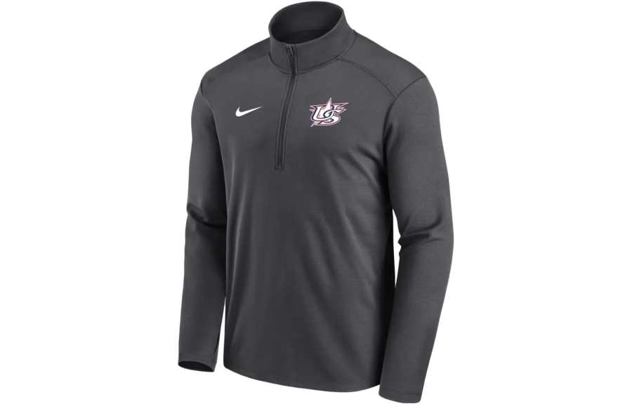 Nike Nike T Shirts Men's Smoke Coal Gray Stand Collar Moderate Straight Fit