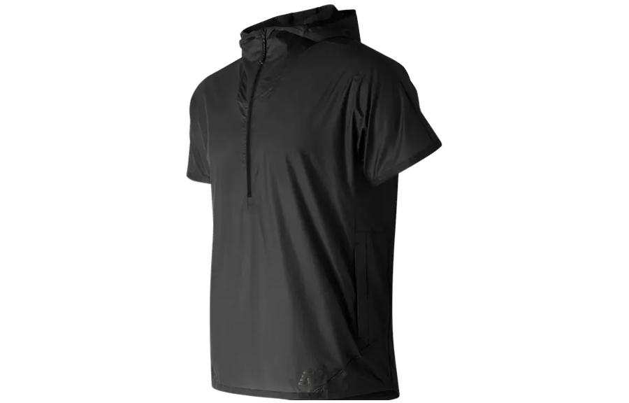 New Balance New Balance Men's Running Collection T Shirts Men's Black Hooded Non Detachable Moderate