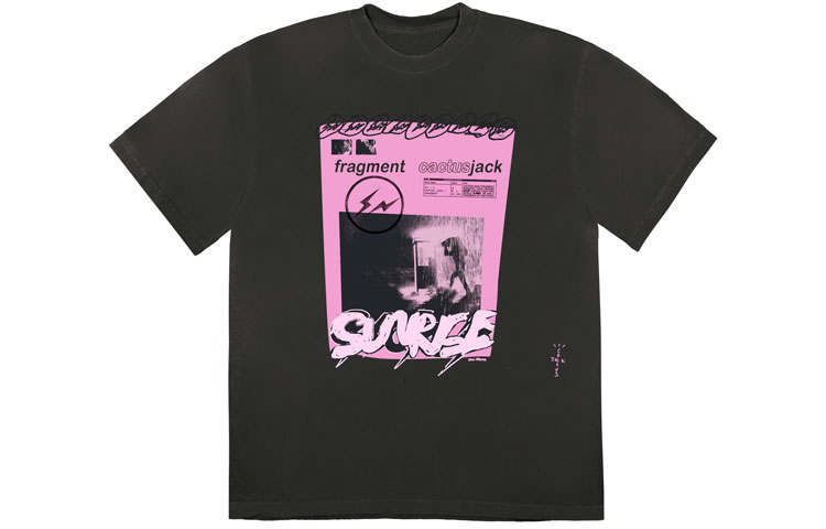 Travis Scott Cactus Jack For Fragment Pink Sunrise T shirt