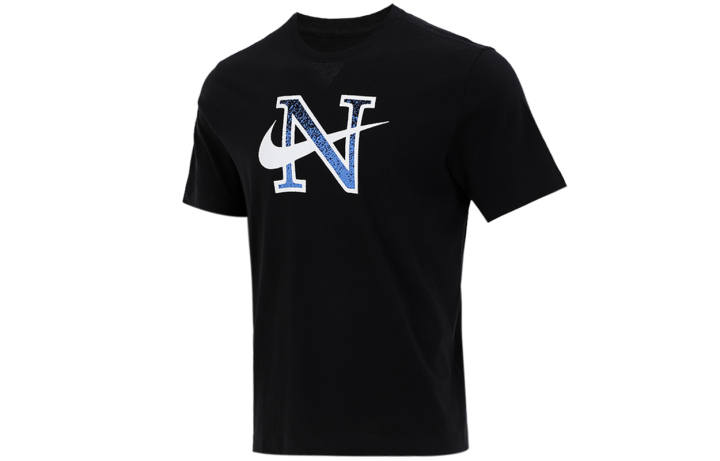 Nike Nike T Shirts Men's Black Crew Neck Moderate Straight Fit