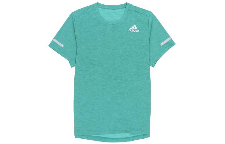 Adidas Adidas T Shirts Men's Green Crew Neck Moderate Straight Fit