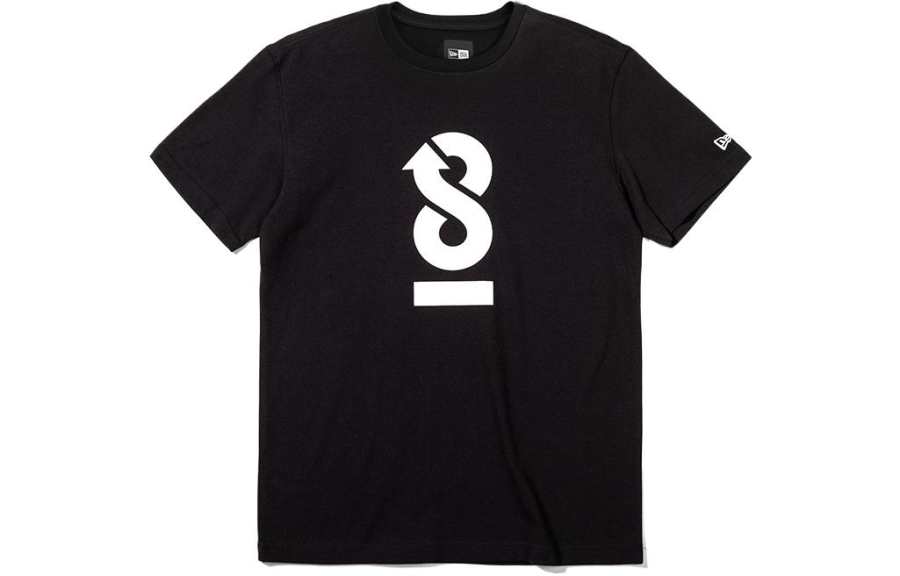 New Era T Shirts Unisex Black Crew Neck Moderate Straight Fit
