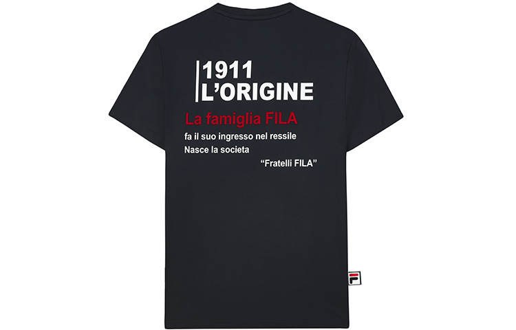 FILA T Shirts Men's Legend Blue Crew Neck Moderate Straight Fit