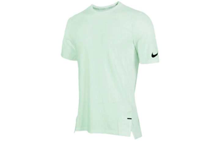Nike Nike T Shirts Men's Green Crew Neck Moderate Straight Fit
