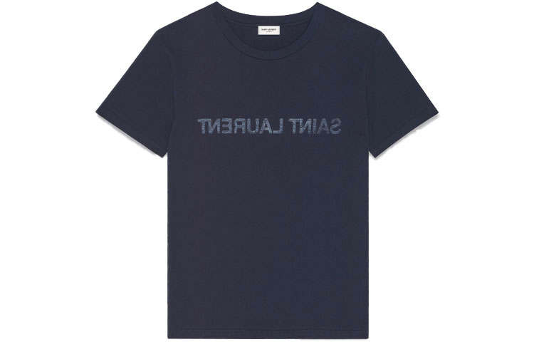 SAINT LAURENT Logo Printed Crewneck T Shirt
