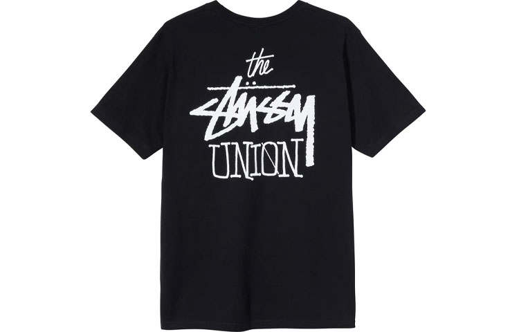 Stussy X Union Stussy X UNION T Shirts Men's Crew Neck Moderate Straight Fit