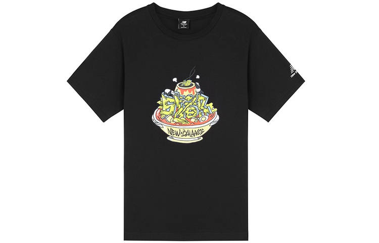 New Balance New Balance T Shirts Unisex Black Crew Neck Moderate Straight Fit