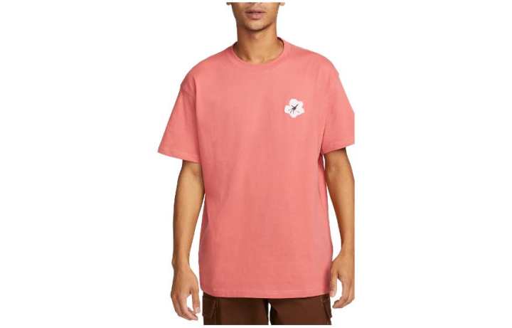 Nike Nike T Shirts Men's Red Crew Neck Moderate Straight Fit