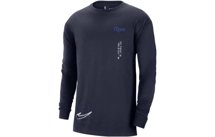 Nike Nike T Shirts Men's Dark Blue Crew Neck Moderate Straight Fit